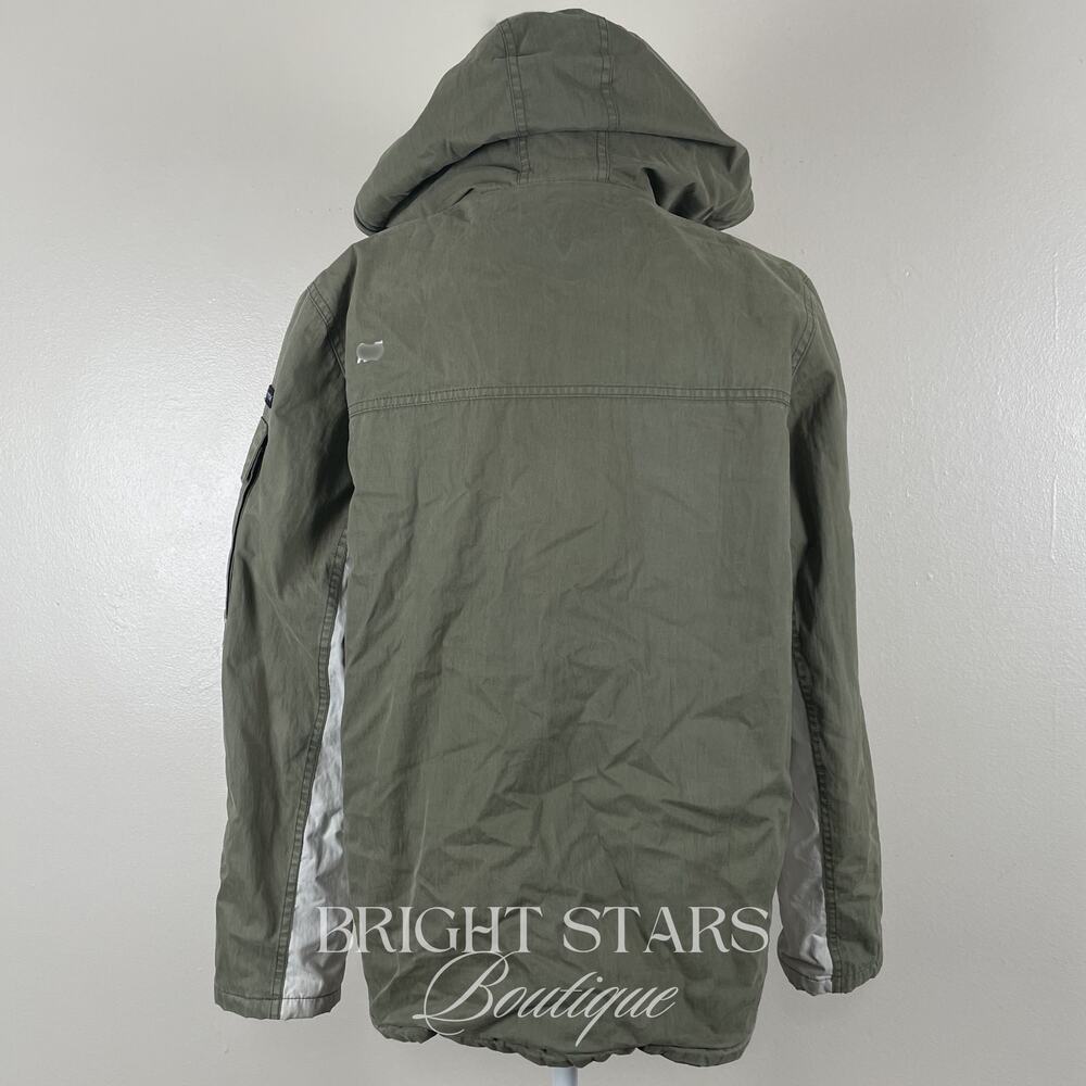 Rare Vintage Green Coat ASO Rory Gilmore Girls Y2K Fall Winter Jacket Hood - Picture 7 of 8